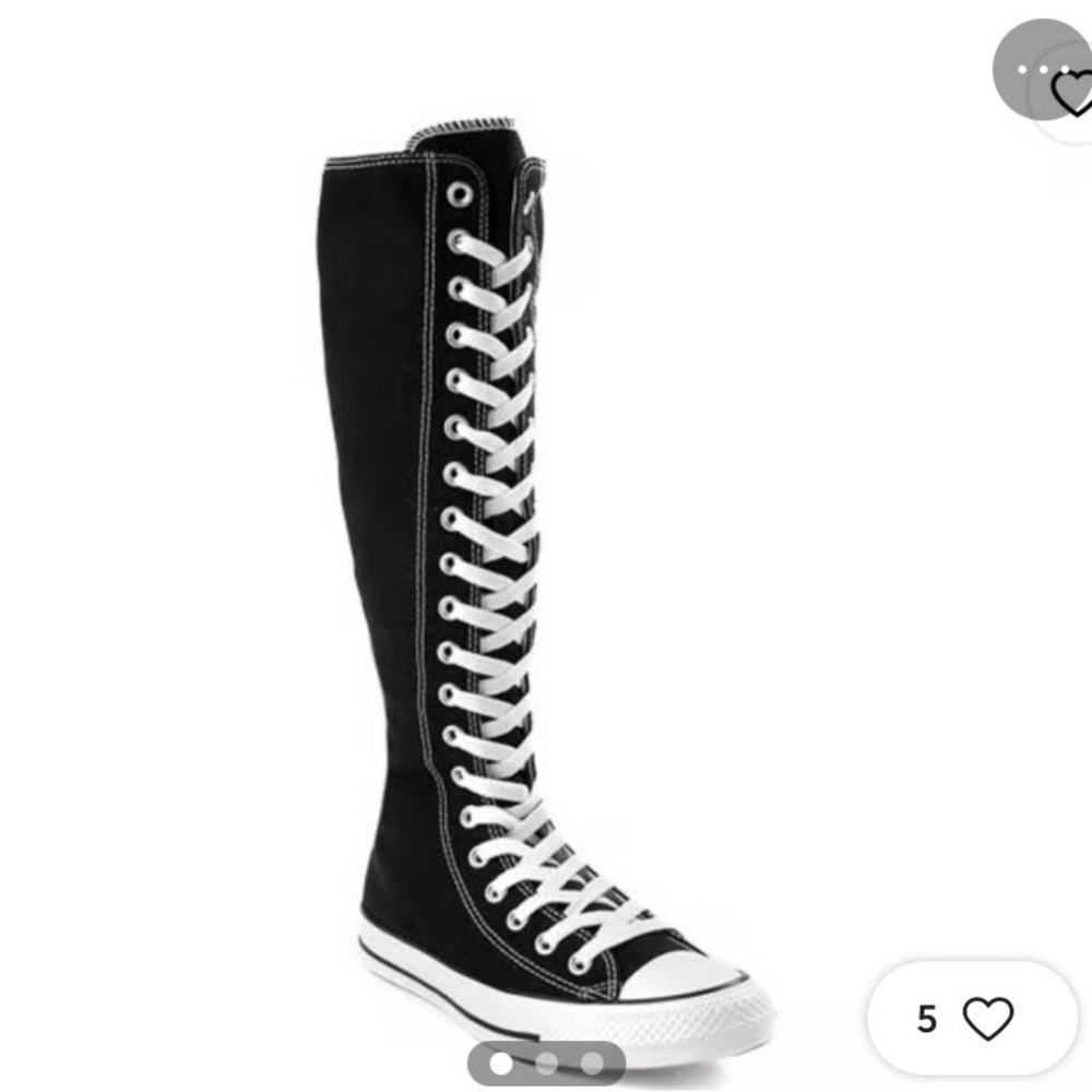 Converse black and White High-Top Knee-High Sneakers